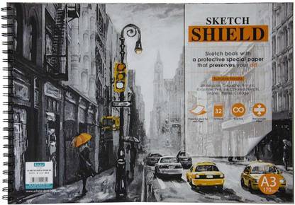 Scholar Sketch Shield Drawing Pad (170 GSM) (A3) Sketch Pad