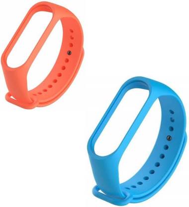 reahway Soft Silicon Replacement Band Strap & 4 - Azure Blue & Orange Smart Band Strap