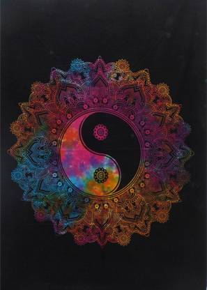JIYA MURTI ARTS Yin Yang Mandala Tapestry