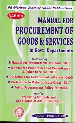 Manual for Procurement of Goods and Services in Government Departments