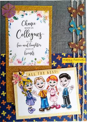Natal Crafts Handmade Happy Farewell Greeting Card for Your Friends/Colleague | Special Farewell Gift for Friends/Colleague (Card Size: 7 inch x 10 inch) Greeting Card