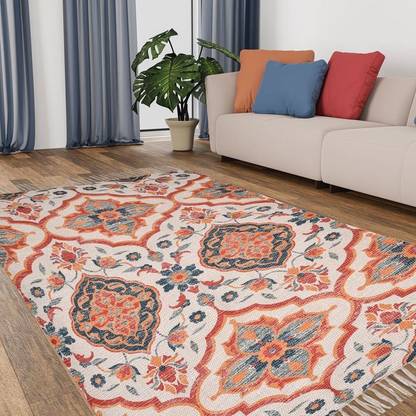 HOMADORN Multicolor Cotton Carpet