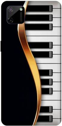 UMPRINT Back Cover for Realme C11 Piano Music Black Printed Back Cover