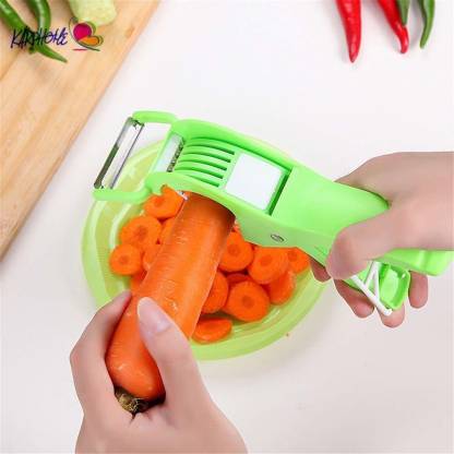 VENIK Plastic 2 in 1 Vegetable & Fruit Multi Cutter & Peeler Key Holder