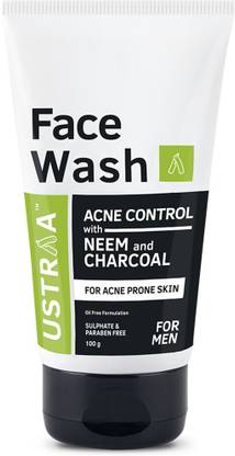 USTRAA Acne Control – With Neem & Charcoal Face Wash  (100 g)