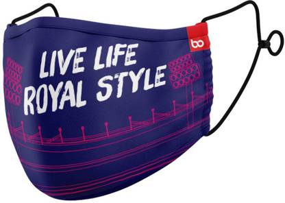 BonOrganik For Adults Rajasthan Royals IPL 2ply Face Mask For Men Cloth Mask