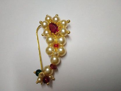 Maharashtrian gold nath online clearance