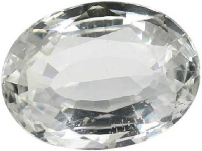 Takshila Gems Natural White Topaz Stone Lab Certified 7.25 Ratti / 6.52 Carat Gemstone Topaz Stone