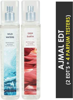 Ajmal Wild Waters & Deep Earth + 4 Parfum Testers Eau de Toilette - 500 ml