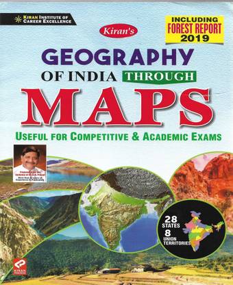 Geography Of India Through MAPS Useful For Competitive & Academic Exams In English (Colourfull Book)
