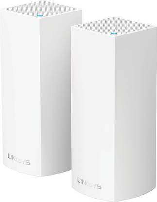 LINKSYS WHW0302-AH Mesh Router 2.4 GHz, 5 GHz 2200 Mbps Wifi Speed Tri Band Internal Antenna Ethernet (Cable Broadband)