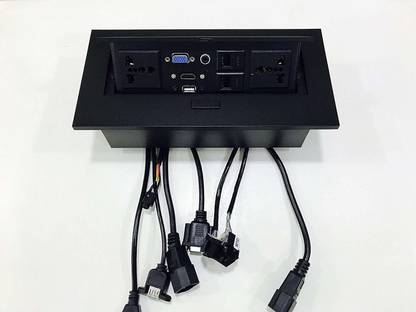 HL Technology Conference Table Connectivity Box Multimedia Tabletop Hidden Pop Up Socket Outlet/pop Up Socket Box Media Streaming Device