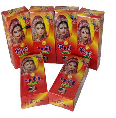 mahira collection Pari Alta / Mahawar Red Color for Hand & Feet for Women pack of 6 (50 ML Each) Liquid