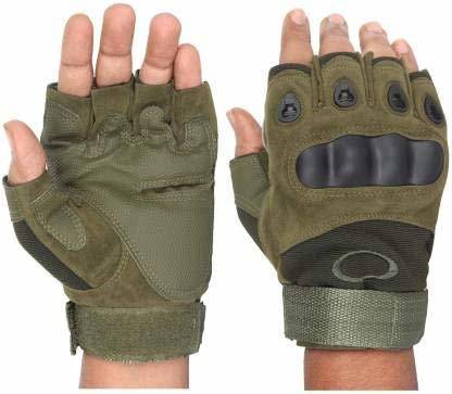 Navkar Crafts Tactical Military Hard Soft Knuckle Half Army Combat Riding Black Gloves Riding Gloves