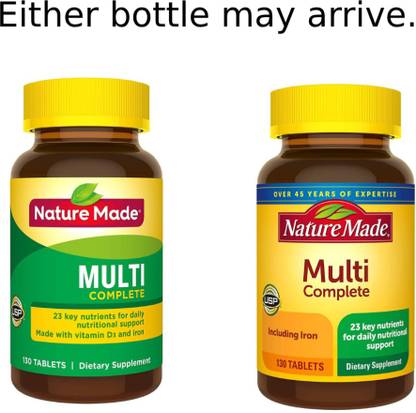 Nature Made Multi, Complete, with Iron, Tablets, 130 Tablets