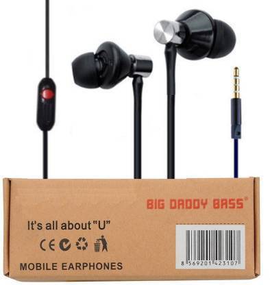 Ubon BIG DADDY BASS EARPHONE WITH MIC Wired Headset (Black) Wired