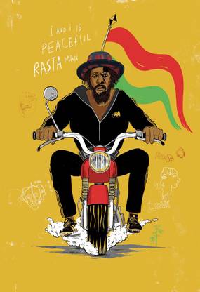 Peaceful Rasta Man Paper Print
