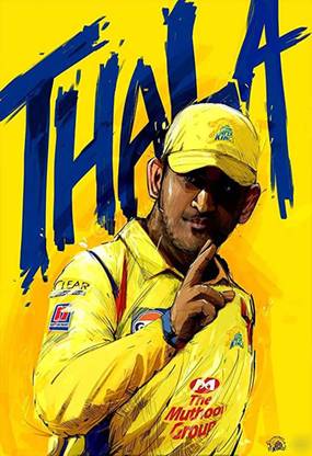 Thala Dhoni Paper Print