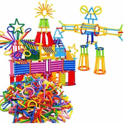 Assemble Interlocking Toys for Kids Connecting Toys Construction Toy Kit Building Blocks Bars Educational Preschool Learning Stem Toys Shaped