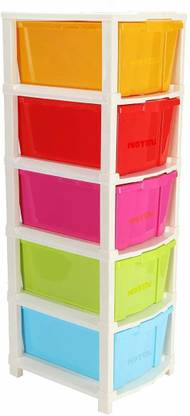 NMS TRADERS Plastic Free Standing Chest of Drawers