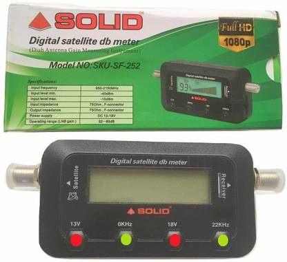BALRAMA Signal Quality Meter Pointer Inline Gain Tool Solid SF-252 Digital Satellite dB Meter Dish Antenna Gain Measuring Instrument Dish Antenna Satellite Finder Digital Satellite dB Meter Dish Antenna Gain Measuring Instrument Satellite Finder with LCD Screen Suitable for All DTH Dish TVs Non-magnetic Electronic Level