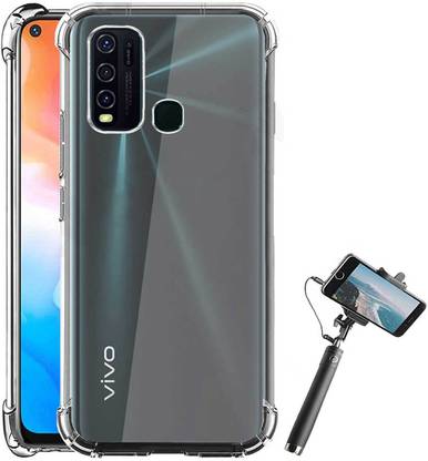 RRTBZ Cover Accessory Combo for Vivo Y30 / Vivo Y50 with Selfie Stick Monopod with Aux