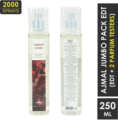 Ajmal Vibrant Ether - 2000 Sprays Eau de Toilette - 250 ml (For Men & Women) Eau de Toilette  -  250 ml