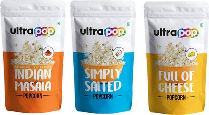 Ultrapop Indian Masala Pack of 5 Simply Salted Pack of 5 Full Of Cheese Pack of 5 (35 g Each) 525 g Indian Masala, Simply Salted, Full Of Cheese Popcorn