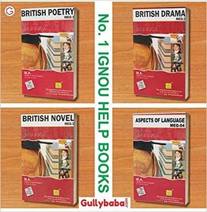 IGNOU MA English MEG1 | MEG2 |MEG3 | MEG4 First Year COMBO Of IGNOU Help Books With Solved Previous Years' Question Papers Important Exam Notes
