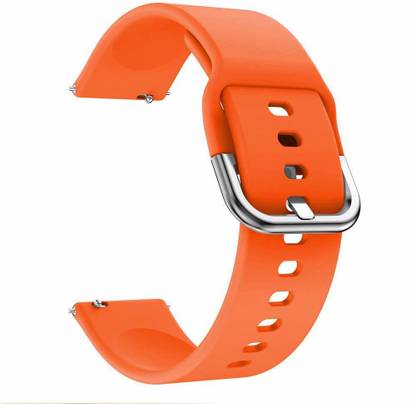 V-TAN Soft Silicone Band Strap With Metal Buckle Compatible with Boat Storm Smart Watch Strap (Orange) Smart Watch Strap