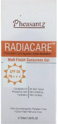 RADIACARE Sunscreen - SPF 50 PA+++ Matte Finish Sunscreen Gel