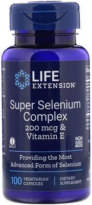 Life Extension Super Selenium Complex Capsules, 200 mcg Veg, 100 Count