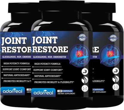 Adorreal Joint Restore for Glucosamine, MSM, Chondroitin (Pack of 3)