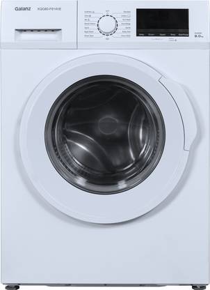 Galanz 8 kg Quick Wash, Inverter Fully Automatic Front Load Washing Machine with In-built Heater White