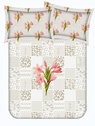 B.T.M. Cotton King Flat 400 TC Printed Bedsheet