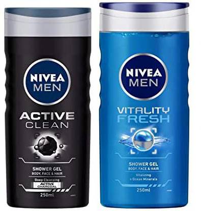 NIVEA Men Active Energy (250ml) and Men Vitality Fresh