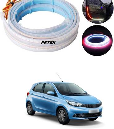 PRTEK  Car Door Warning LED Light, 47.2 Inches 150 LEDs Flow Lights Strip for Car Door Accessories Courtesy Light-Anti Rear-end Collision Safety(2PCS) A229 Car Fancy Lights