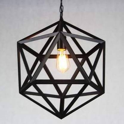 SHAMEKSHA 1 PC Football Shaped Unique and Decorative Hanging Pendant Light for Ceiling to Decor (Black) (Black, 10 INCH Width, 12 INCH Height) (Black, 10 INCH Width, 14 INCH Height) Pendant Lamp Ceiling Lamp