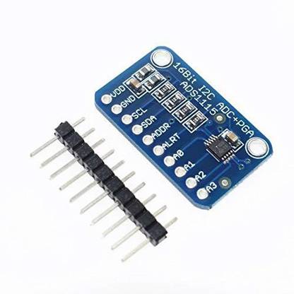 Robotronics ADS1115 16-Bit ADC-4 Channel with Programmable Gain Amplifier for Arduino, ARM and other MCU Micro Controller Board Electronic Hobby Kit