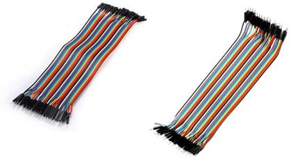 arduino 40 Pieces Jumper Wire Set of 20 M-M + 20 M-F Wires Electronic Components Electronic Hobby Kit