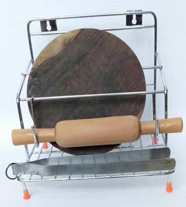 UPTOP Chakla/Belan Kitchen Rack Steel kitchen rack ,chkla belan and chimta stand . Chakla/Belan Kitchen Rack (Steel)