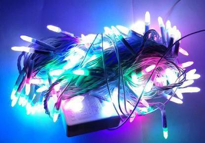 Vrinde 110 LEDs 27.94 m Multicolor Flickering Bulb Rice Lights