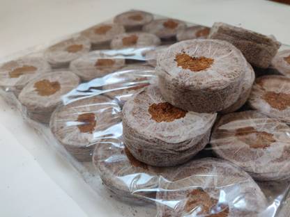 WE Hydroponics Jiffy Coco Pellets/Coco disc/Coco Coin/peat pellets 50mm Growing Medium (Set of 60) Potting Mixture