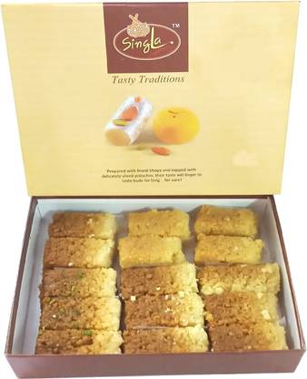 Singla Milk Cake Sweet Burfi 500g Box