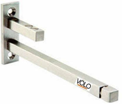 Volo F Type Glass Shelf Bracket Square 10 Inches 10 inches, 1.5 inch Shelf Bracket