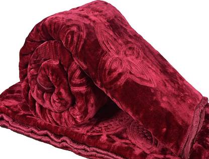 Hitake sleep Solid Double Mink Blanket for  Mild Winter