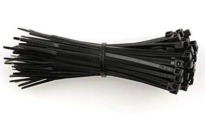 Leyden 200 Pcs 8" INCH CABLE TIES 200 MM*3.6 MM BLACK NYLON ZIP WIRE ORGANISER STANDARD QUALITY FLEXIBLE SELF LOCKING TIE Nylon Flexible Straps Cable Tie (Black Pack of 200) Nylon Standard Cable Tie