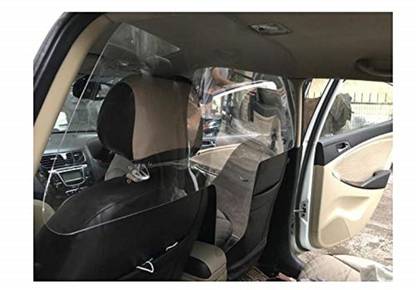 STUDIOTRINETRA Portable Lightweight Sneeze and Cough Protective Shield Guard Clear Acrylic for Car Car Curtain