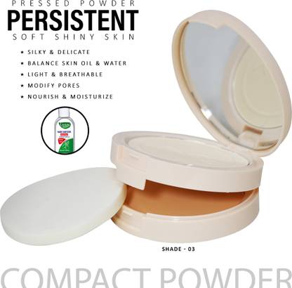 MARS Soft Shiny Skin Compact Powder, (P407-03), 20g Compact