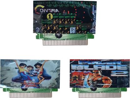 VK MART 8 Bit Tv Video Game Cassetts Like CONTRA,JUNGLE,BOOK,POWER,BLADE,2,(pack of 3)  Gaming Accessory Kit